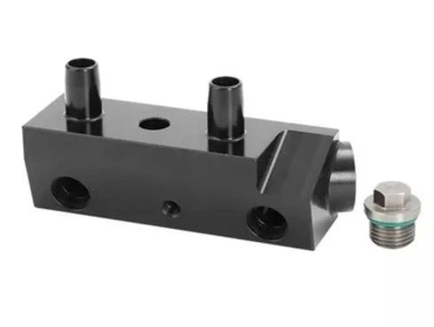 Billet thermal bypass block for 6L80E